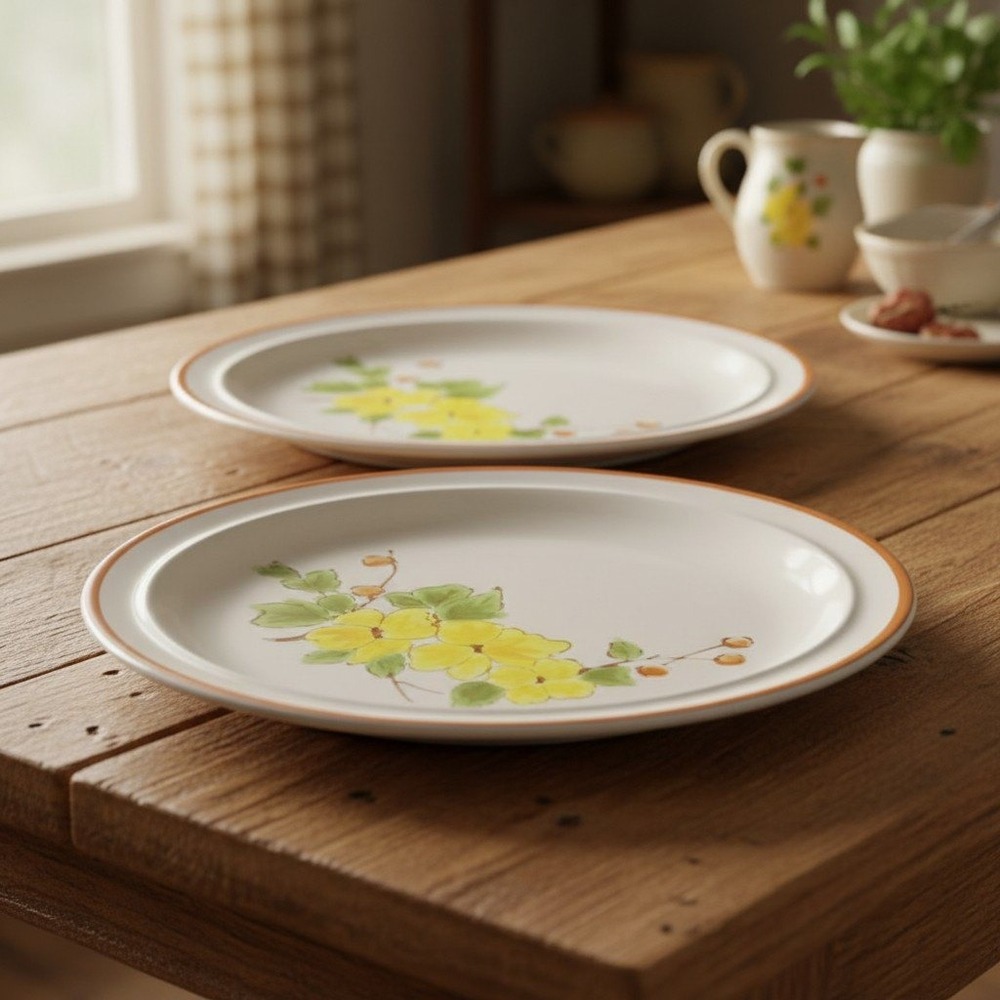 Casual Classic Stoneware #407 Summertime Dinner Plates 10.75" Set of 2